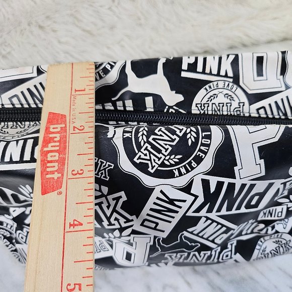 Victoria's Secret PINK Black &White PINK LOGO Cosmetic Case - Picture 10 of 10